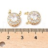 Brass Micro Pave Cubic Zirconia Beads KK-G531-01G-03-3