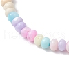 Synthetic Turquoise with Dyed Natural Freshwater Shell Rondelle Beads Stretch Bracelets for Women BJEW-JB11738-3