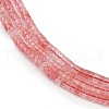 Cherry Quartz Glass Beads Strands G-H230-83-4
