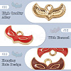 36Pcs 6 Colors Alloy Enamel Pendants ENAM-TA0001-41-5