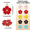 SUNNYCLUE 100Pcs 5 Colors Alloy Enamel Pendants ENAM-SC0005-33-2