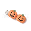 Pumpkin Iron Flat Alligator Hair Clips PHAR-JH00130-4