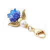 Flower Angel Glass & Acrylic Pendant Decorations HJEW-MZ00242-6