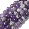 Round Natural Chevron Amethyst Bead Strands G-S380-01A-2