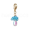 Teardrop Jellyfish Glass Seed & Glass Pendant Decorations HJEW-MZ00237-01-1