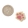 Beaded Paw Print Charms PALLOY-MZ00573-01-2