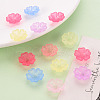 Transparent Frosted Acrylic Bead Caps X-MACR-S371-04A-6