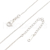 Brass Box Chain Necklaces for Women NJEW-G160-17S-2