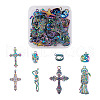 Spritewelry 32Pcs 8 Style Rainbow CoLOR Alloy Pendants PALLOY-SW0001-02-10