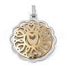 304 Stainless Steel Pendants STAS-S162-06GP-1