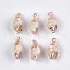 Electroplate Spiral Shell Pendants X-SSHEL-T006-12-1