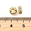 Flat Round Brass Micro Pave Cubic Zirconia Spacer Beads KK-L230-02G-01-2