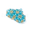 Seed Beads Beaded Charms PALLOY-MZ00341-04-4