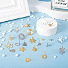 40Pcs 20 Styles 201 Stainless Steel Stud Earring Findings STAS-TA0001-91-6