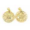 Brass Micro Pave Cubic Zirconia Pendant KK-H441-30G-1