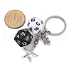 Dice Opaque Acrylic Pendant Keychain KEYC-JKC01198-03-3