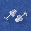 999 Fine Silver Stud Earrings for Women EJEW-S215-30S-06-3