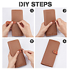 WADORN 6Sets 3 Colors Sew On Cowhide Leather Tab Closure with Snap Buttons FIND-WR0004-81-3