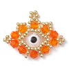 Seed Beads Beaded Charms PALLOY-MZ00344-04-1
