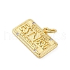 Brass Micro Pave Cubic Zirconia Pendants KK-P308-36G-2