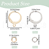 SOFPLATE 80Pcs 2 Color 304 Stainless Steel Leverback Earring Findings STAS-SP0001-17-2