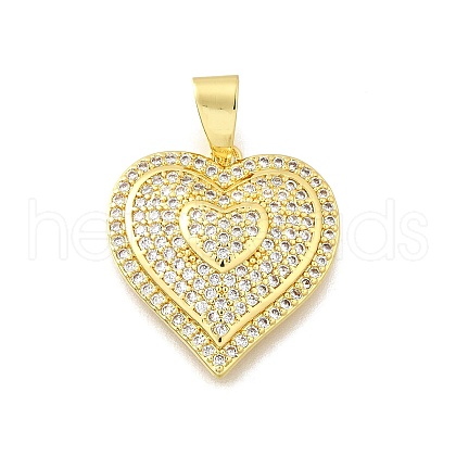 Brass Micro Pave Cubic Zirconia Pendants KK-Z104-12G-1