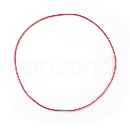 Waxed Polyester Cord Necklace Making MAK-I011-05-B-02-1