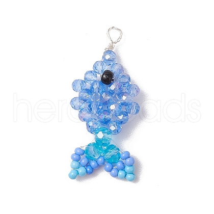 Faceted Glass Pendants PALLOY-MZ00661-04-1