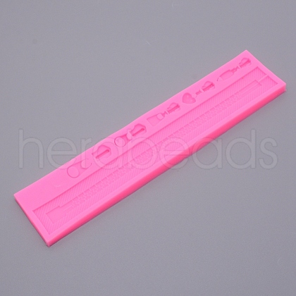 Zipper Shape Fondant Molds DIY-WH0210-18-1
