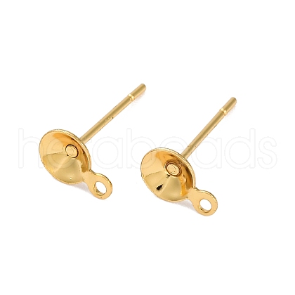 304 Stainless Steel Stud Earring Findings STAS-S151-01G-A-1