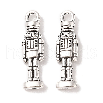Tibetan Style Alloy Soldier Pendants TIBEP-GC160-AS-RS-1