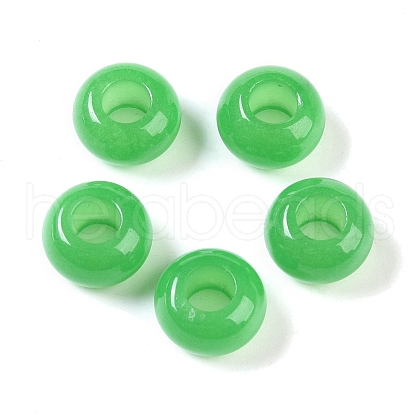 Natural White Jade European Beads G-G740-14x8mm-35-1