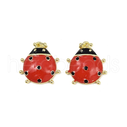 Brass Enamel Pendants KK-H072-03G-1