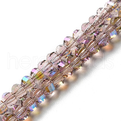 Transparent Electroplate Glass Beads Strands GLAA-Q099-H01-12-1