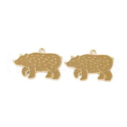 Golden Plated Alloy Enamel Pendants ENAM-Z017-05G-1