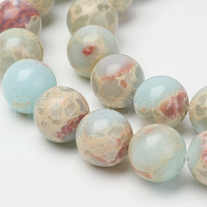 Synthetic Aqua Terra Jasper Beads Strands X-G-P237-02-8mm-1