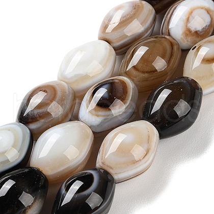 Natural Eye Agate Beads Strands G-NH0019-D03-02-1
