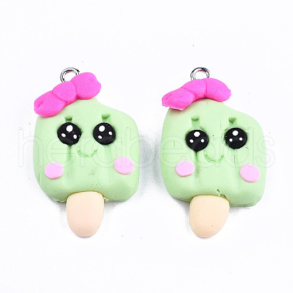 Handmade Polymer Clay Charms CLAY-T016-63B-1