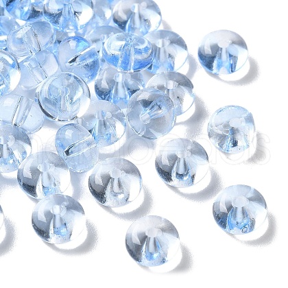 Baking Painted Transparent Glass Beads DGLA-S116-01I-1