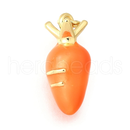Brass Enamel Pendants KK-F896-01C-G-1
