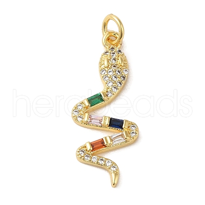 Brass Micro Pave Cubic Zirconia Pendant KK-R162-034C-G-1