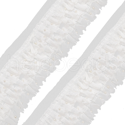 3-Layer Nylon Pleated Lace Trims OCOR-WH0082-40-1