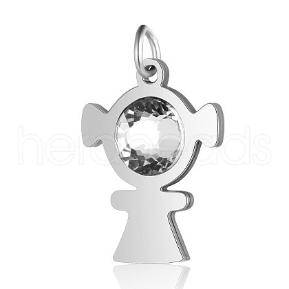 201 Stainless Steel Pendants STAS-S105-T582D-1-1