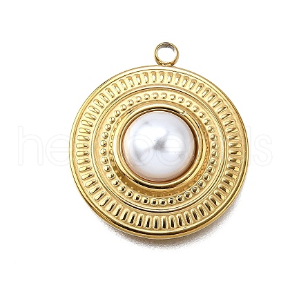 Plastic Pearl Pendants STAS-Q360-03D-G-1