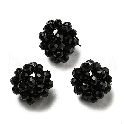 Glass Round Woven Beads GLAA-A034-4mm-A08-01-1