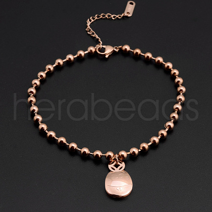 Stainless Steel Charm Anklets WGE3F25-39-1