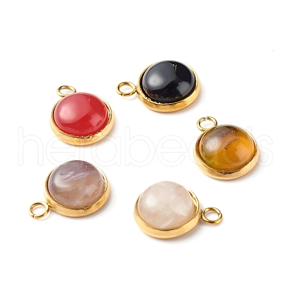 Handmade Natural Mixed Gemstone Pendants PALLOY-JF00790-1