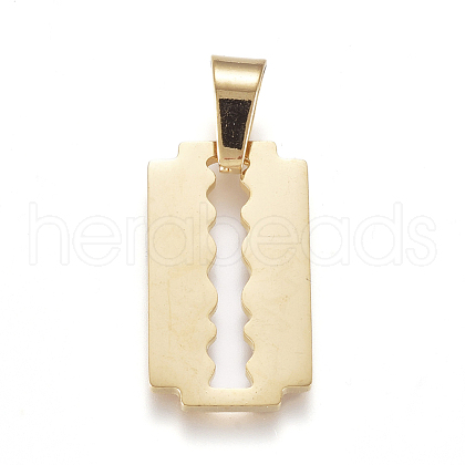 304 Stainless Steel Pendants STAS-F239-02G-1
