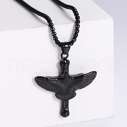 Fashion Stainless Steel Cross Animal Eagle Pendant Necklaces for Men NS1434-3-1