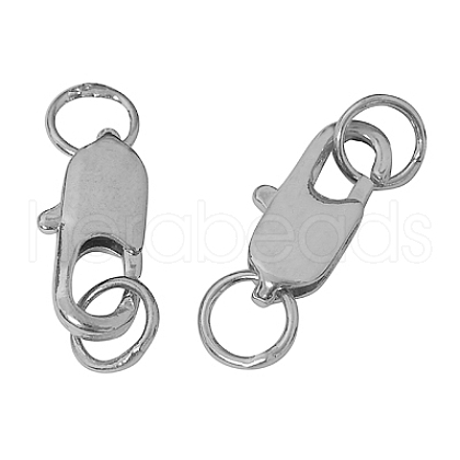 Lead Free and Nickel Free Brass Lobster Claw Clasps EC803-NFLFP-1